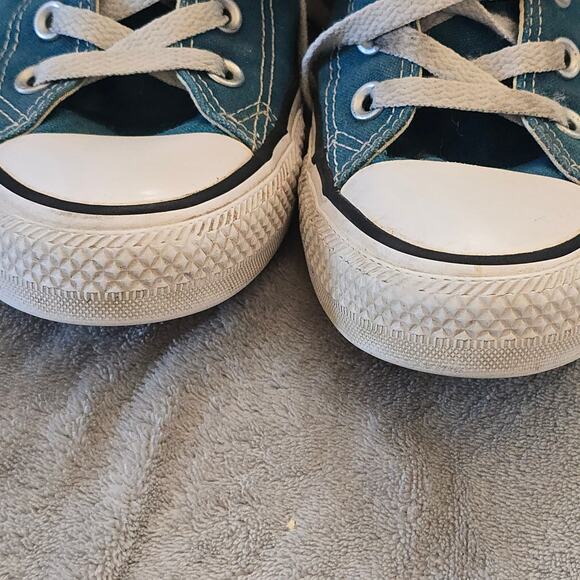 Converse High Top Teal Canvas Sneakers Women’s Size 8 Mens 6 - Picture 4 of 9